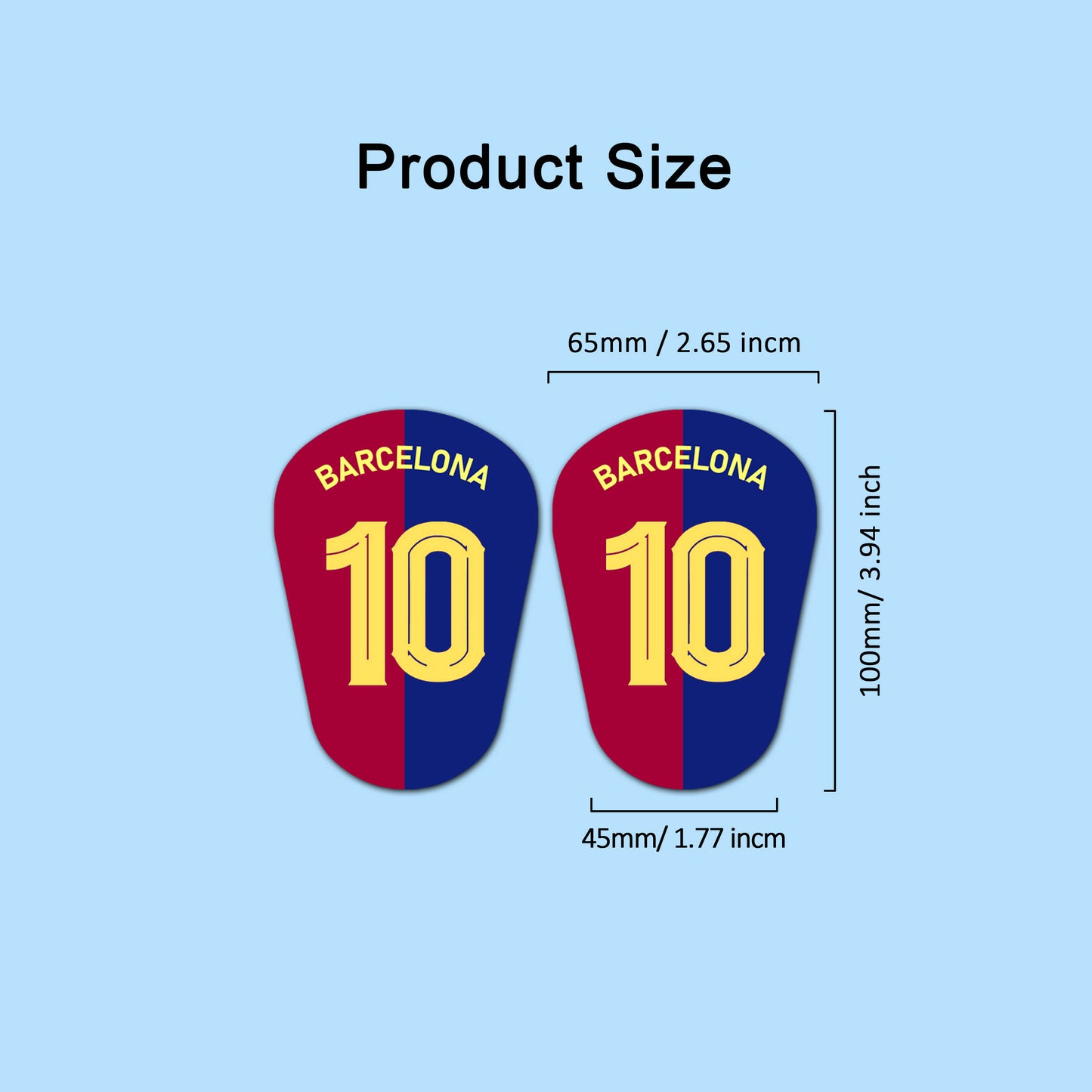 LaLiga,FC Barcelona,Barça,Custom Football Shin Guards,Mini Shin Pads,Football Gift