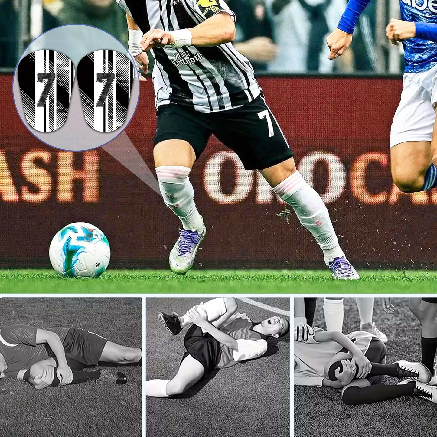 Serie A,Juventus F.C.,Custom Football Shin Guards,Mini Shin Pads,Football Gift