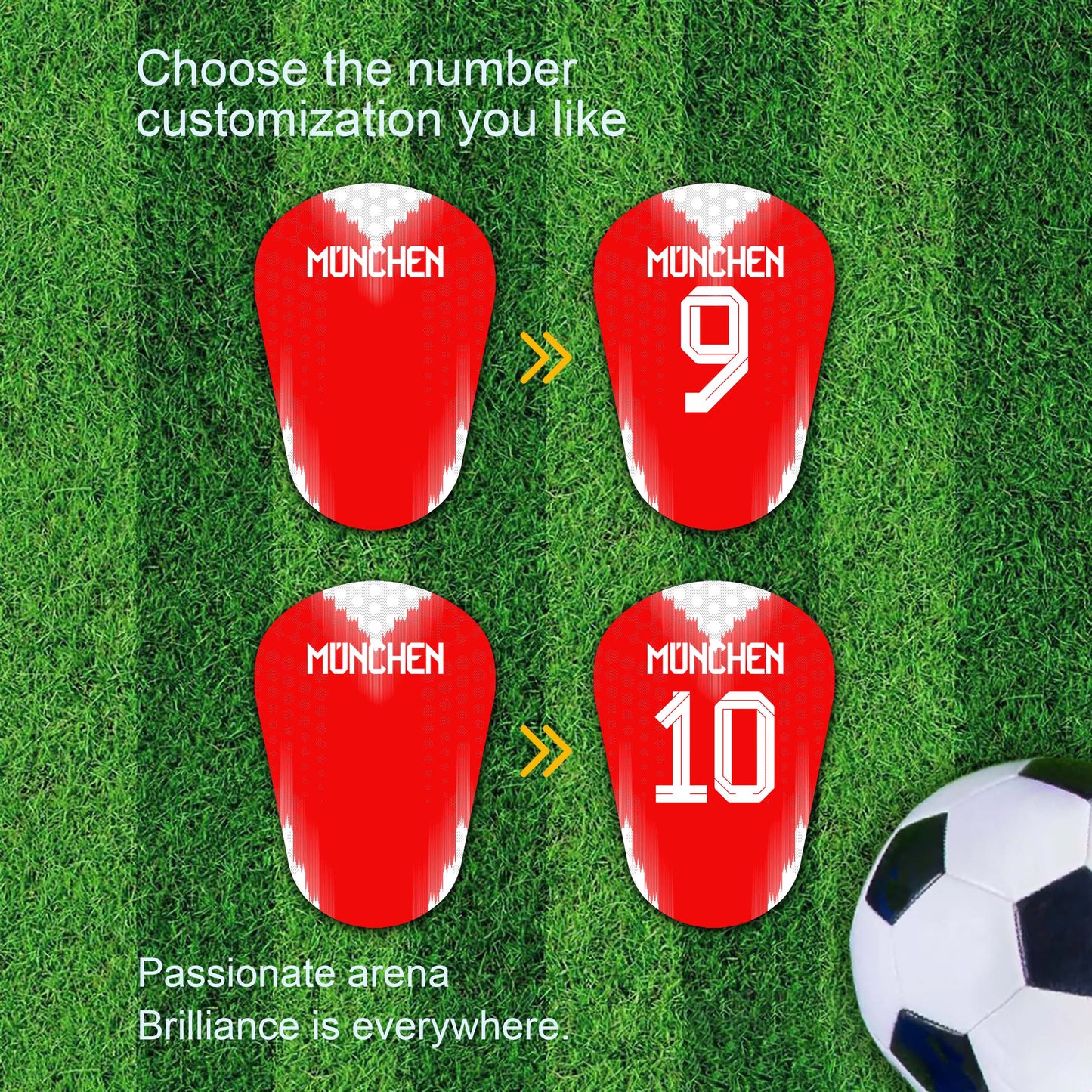 Bundesliga,FC Bayern München,Custom Football Shin Guards,Mini Shin Pads,Football Gift