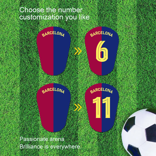 LaLiga，FC Barcelona，Barça，Custom Football Shin Guards,Mini Shin Pads,Football Gift