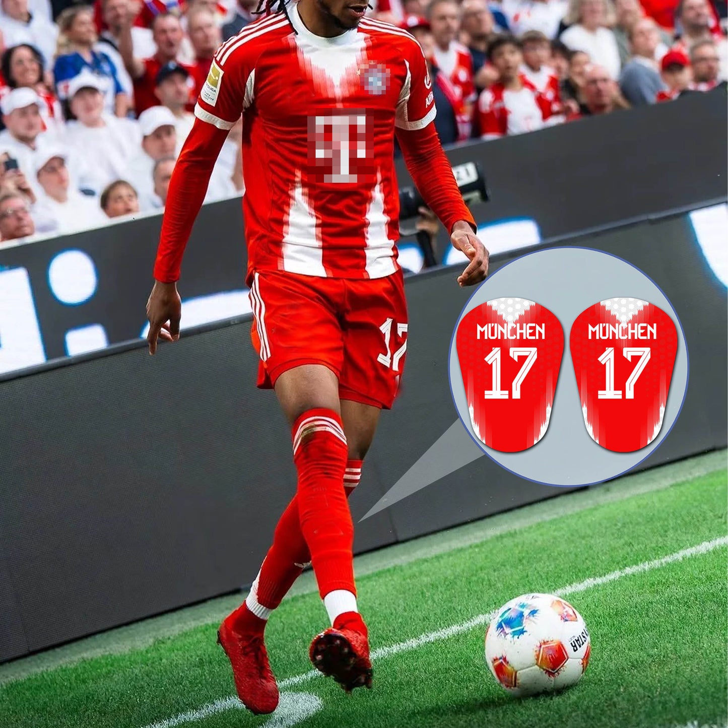 Bundesliga,FC Bayern München,Custom Football Shin Guards,Mini Shin Pads,Football Gift