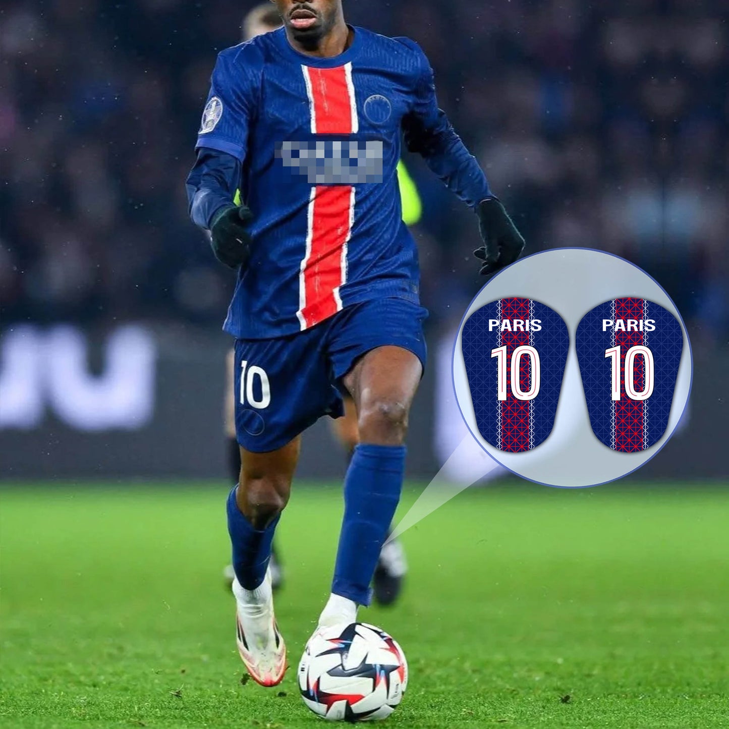 Ligue 1,Paris Saint-Germain F.C.,PSG,Custom Football Shin Guards,Mini Shin Pads,Football Gift