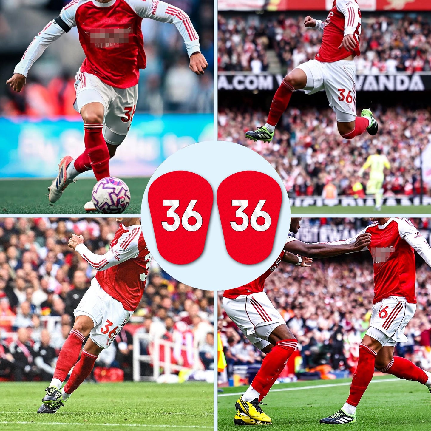 Premier League，Arsenal F.C.，Custom Football Shin Guards,Mini Shin Pads,Football Gift