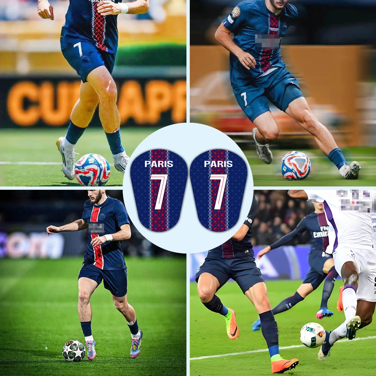 Ligue 1,Paris Saint-Germain F.C.,PSG,Custom Football Shin Guards,Mini Shin Pads,Football Gift
